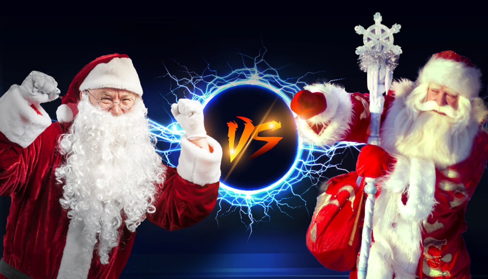 Русский Дед Мороз vs. Санта Клаус.